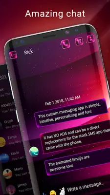 Color SMS to customise chat android App screenshot 2